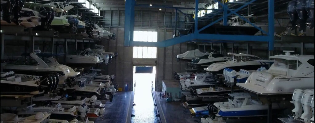 Boats inside Dock